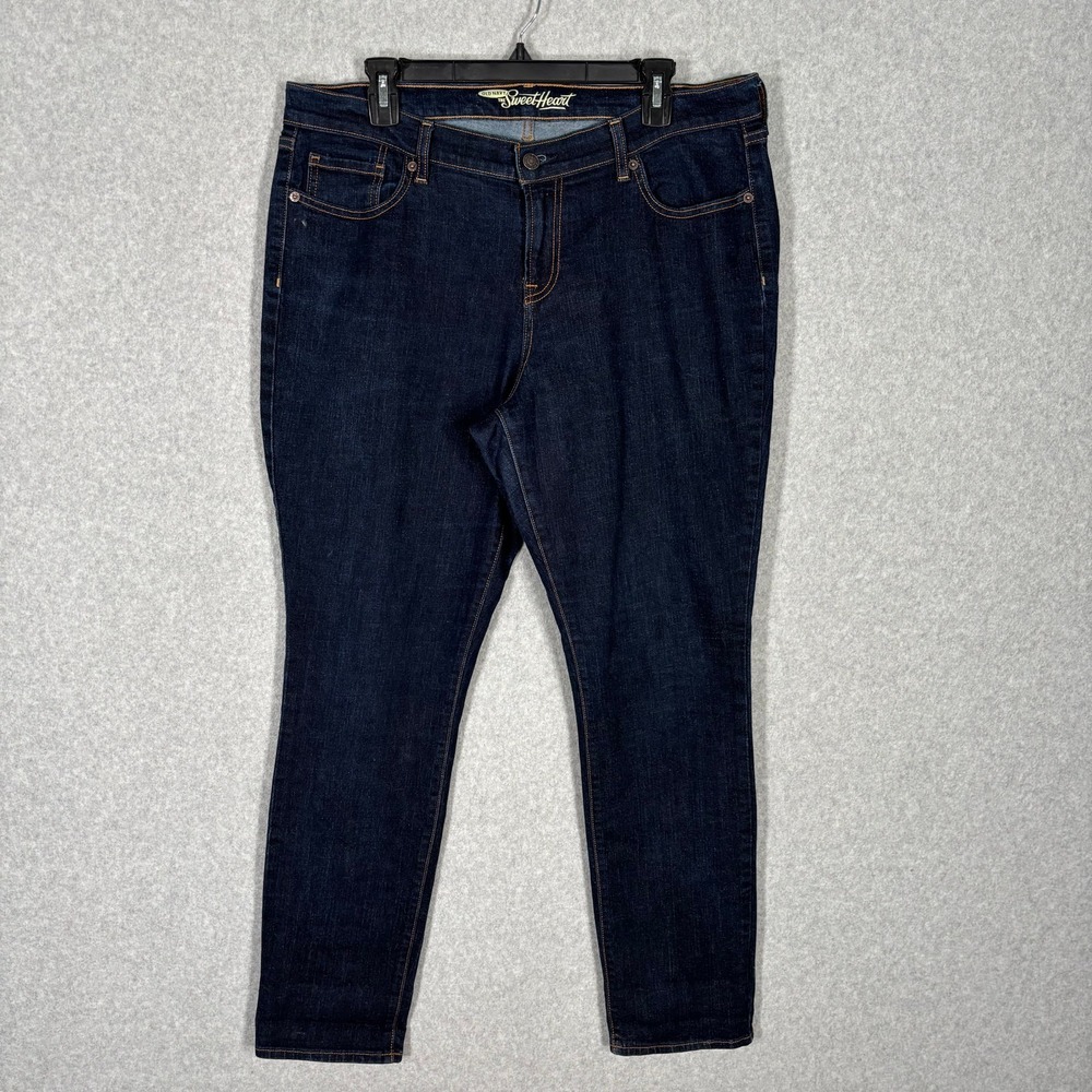 Old Navy Sweatheart Skinny Jeans Size 14 Dark Wash High Rise Stretch Capsule